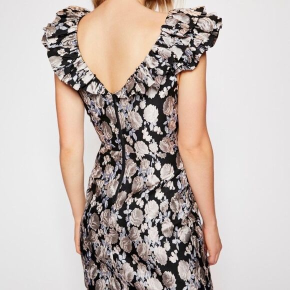 free people Saylor classic fit v neckfloral mini Dress size small - Picture 3 of 8